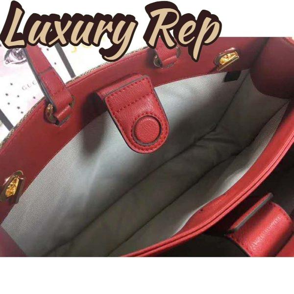 Replica Gucci GG Unisex Gucci 1955 Horsebit Large Tote Bag-Red 11