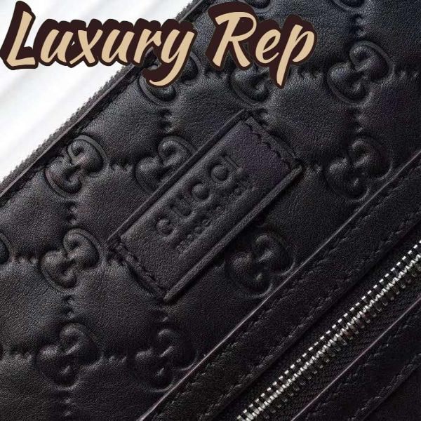 Replica Gucci GG Unisex Gucci Signature Messenger Black Gucci Signature Leather 9
