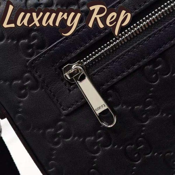Replica Gucci GG Unisex Gucci Signature Messenger Black Gucci Signature Leather 10