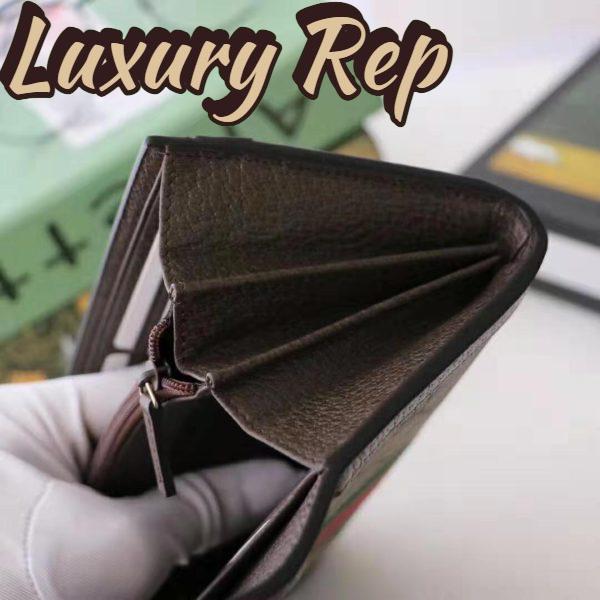 Replica Gucci GG Unisex Ophidia GG Continental Wallet in Beige/Ebony GG Supreme Canvas 8