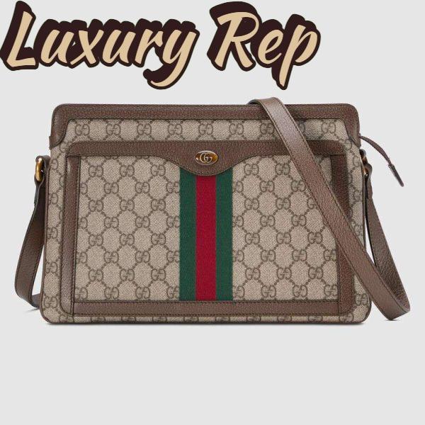 Replica Gucci GG Unisex Ophidia GG Medium Shoulder Bag-Brown