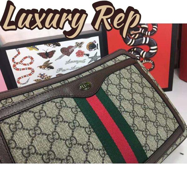 Replica Gucci GG Unisex Ophidia GG Medium Shoulder Bag-Brown 10