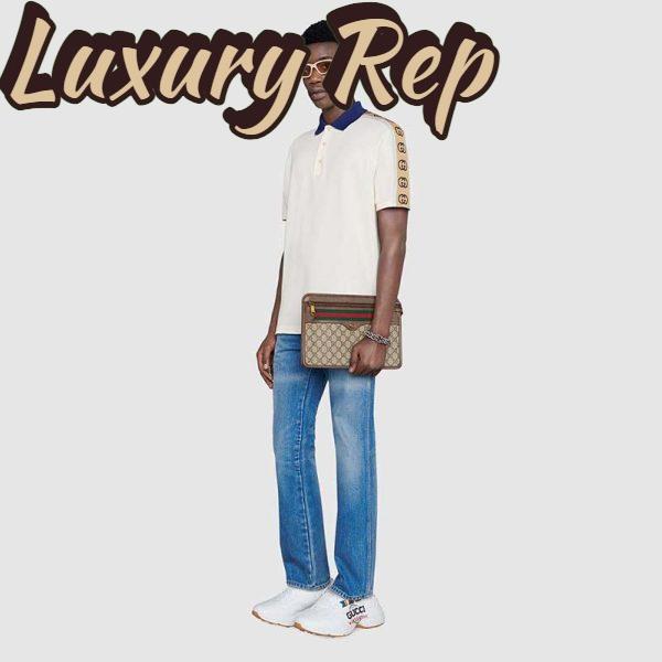 Replica Gucci GG Unisex Ophidia GG Pouch Beige/Ebony GG Supreme Canvas 7