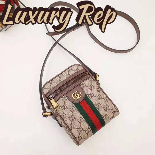 Replica Gucci GG Unisex Ophidia GG Shoulder Bag in Beige/Ebony GG Supreme Canvas 3