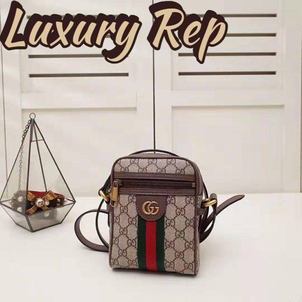 Replica Gucci GG Unisex Ophidia GG Shoulder Bag in Beige/Ebony GG Supreme Canvas 4