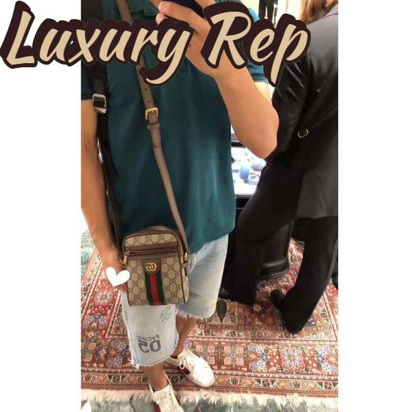 Replica Gucci GG Unisex Ophidia GG Shoulder Bag in Beige/Ebony GG Supreme Canvas 9