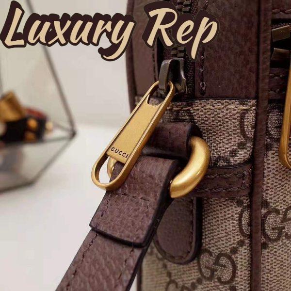 Replica Gucci GG Unisex Ophidia GG Shoulder Bag in Beige/Ebony GG Supreme Canvas 12