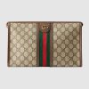 Replica Gucci GG Unisex Ophidia GG Shoulder Bag in Beige/Ebony GG Supreme Canvas 13