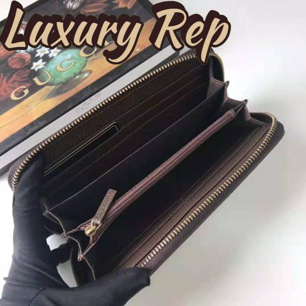 Replica Gucci GG Unisex Ophidia GG Zip Around Wallet in Beige/Ebony GG Supreme Canvas 8