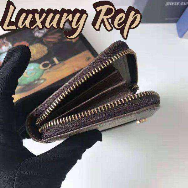 Replica Gucci GG Unisex Ophidia GG Zip Around Wallet in Beige/Ebony GG Supreme Canvas 9