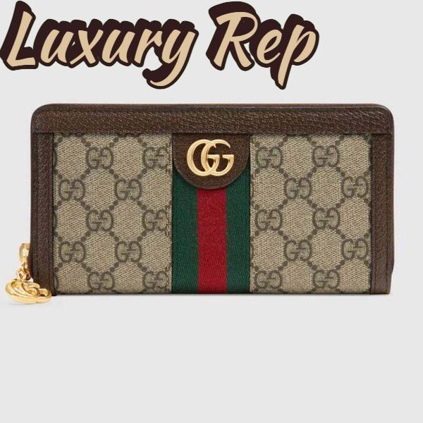 Replica Gucci GG Unisex Ophidia GG Zip Around Wallet Supreme Canvas