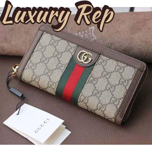 Replica Gucci GG Unisex Ophidia GG Zip Around Wallet Supreme Canvas 3