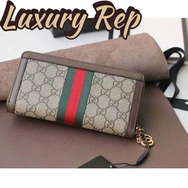 Replica Gucci GG Unisex Ophidia GG Zip Around Wallet Supreme Canvas 5