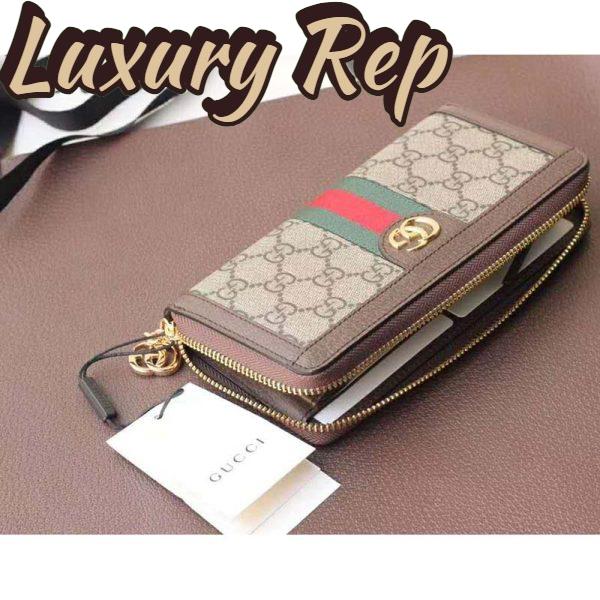Replica Gucci GG Unisex Ophidia GG Zip Around Wallet Supreme Canvas 6