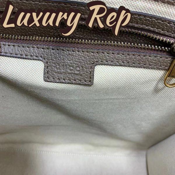 Replica Gucci GG Unisex Ophidia Medium Tote Bag Beige Ebony GG Supreme Canvas 10