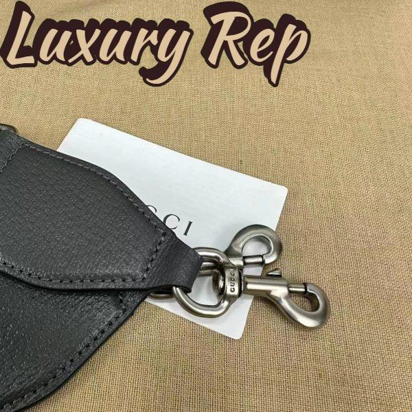 Replica Gucci GG Unisex Ophidia Medium Tote Bag Grey Black GG Supreme Canvas 11