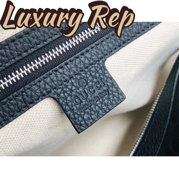 Replica Gucci GG Unisex Jumbo GG Small Duffle Bag Black Leather Zip Closure 11