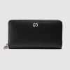 Replica Gucci GG Unisex Leather Mini Wallet with Gucci Logo in Black Leather 12