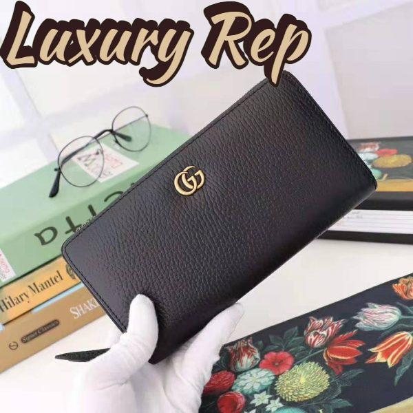 Replica Gucci GG Unisex Leather Zip Around Wallet in Black Leather 3