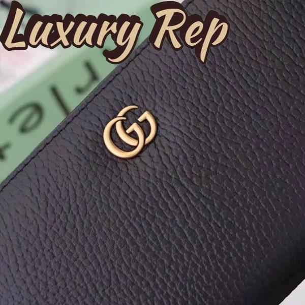 Replica Gucci GG Unisex Leather Zip Around Wallet in Black Leather 7