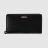 Replica Gucci GG Unisex Leather Zip Around Wallet in Black Leather 12
