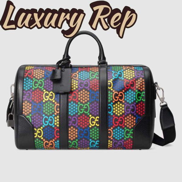 Replica Gucci GG Unisex Medium GG Psychedelic Carry-On Duffle-Black