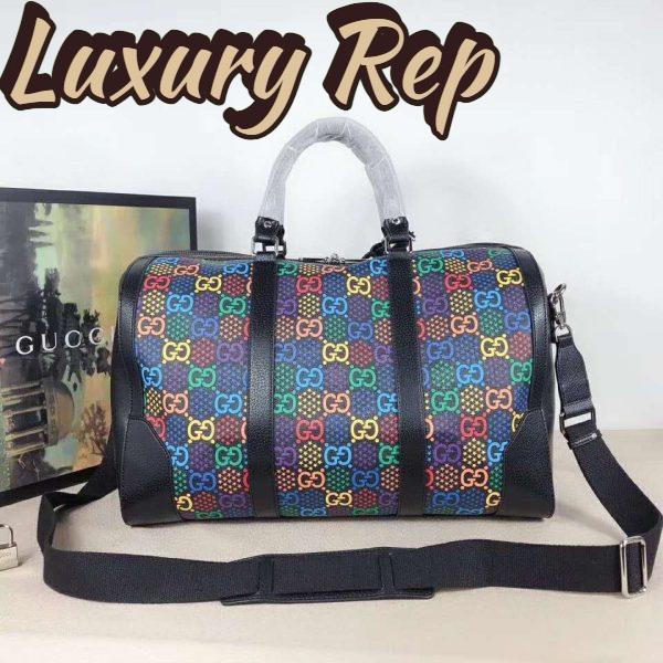 Replica Gucci GG Unisex Medium GG Psychedelic Carry-On Duffle-Black 4