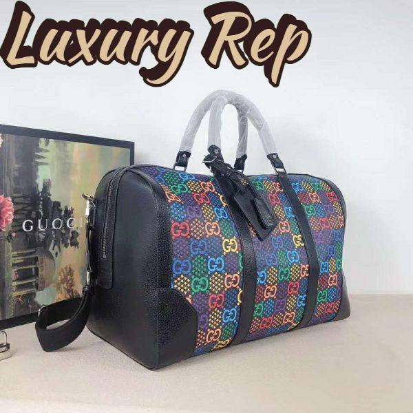 Replica Gucci GG Unisex Medium GG Psychedelic Carry-On Duffle-Black 5
