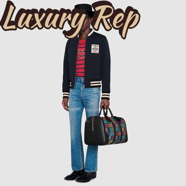 Replica Gucci GG Unisex Medium GG Psychedelic Carry-On Duffle-Black 8
