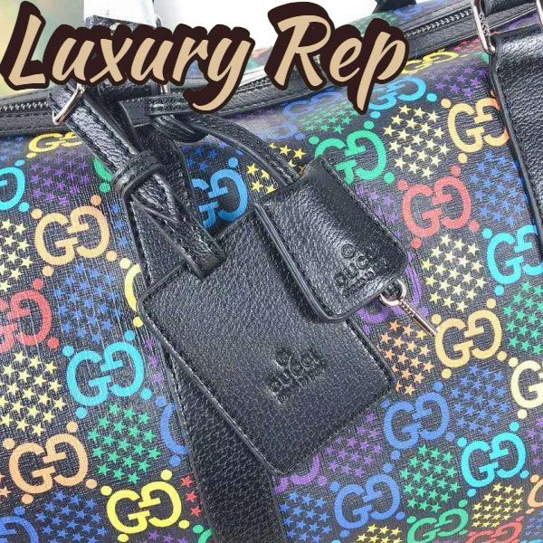 Replica Gucci GG Unisex Medium GG Psychedelic Carry-On Duffle-Black 9