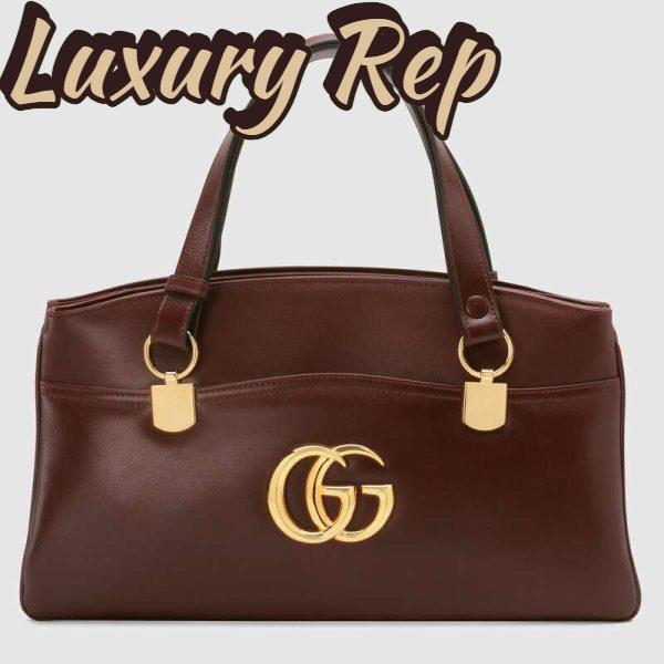Replica Gucci GG Women Arli Large Top Handle Bag With Gold-Toned Double G Metal Hardware 2