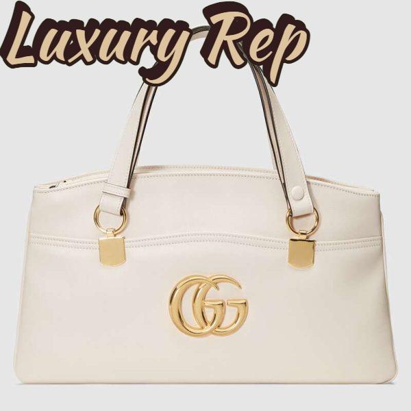 Replica Gucci GG Women Arli Large Top Handle Bag With Gold-Toned Double G Metal Hardware 3