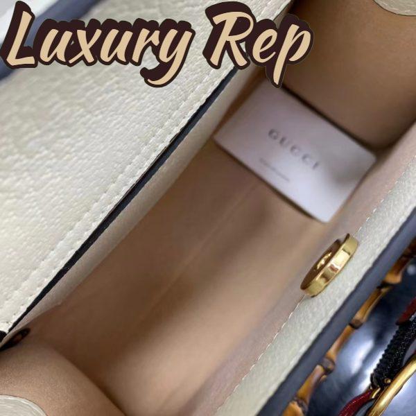 Replica Gucci GG Women Diana Small Tote Bag Double G White Leather 11