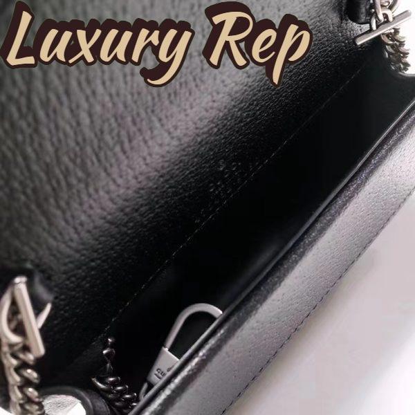 Replica Gucci GG Women Dionysus GG Super Mini Bag Black Ivory GG Denim Jacquard 9