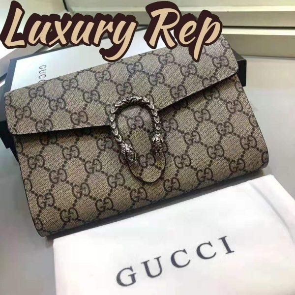 Replica Gucci GG Women Dionysus GG Supreme Chain Wallet-Sandy 4