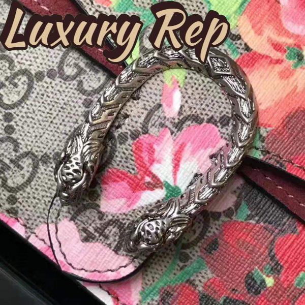 Replica Gucci GG Women Dionysus Small GG Blooms Super Mini Bag-Brown 8