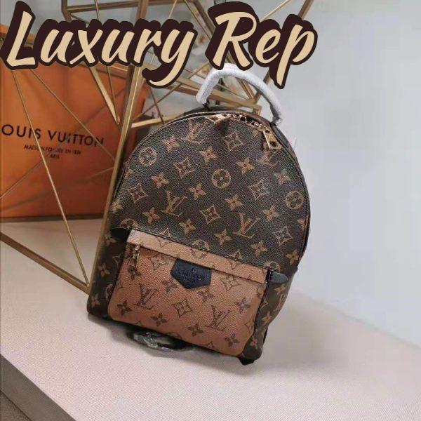 Replica Louis Vuitton LV Women Palm Springs PM Backpack in Monogram Reverse Coated Canvas-Brown 3