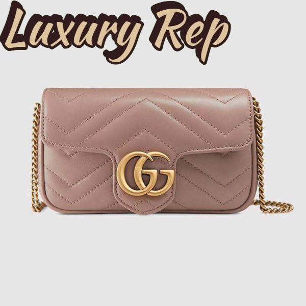 Replica Gucci GG Women GG Marmont Matelassé Leather Super Mini Bag