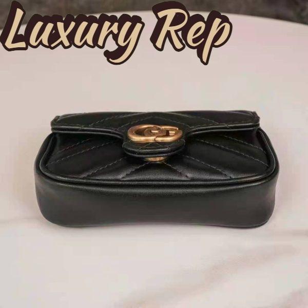 Replica Gucci GG Women GG Marmont Matelassé Leather Super Mini Bag Black Matelassé Chevron 5