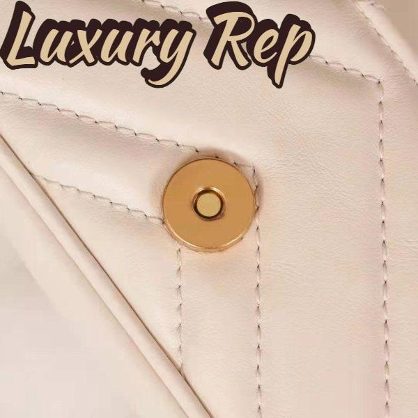 Replica Gucci GG Women GG Marmont Matelassé Leather Super Mini Bag White Matelassé Chevron 12