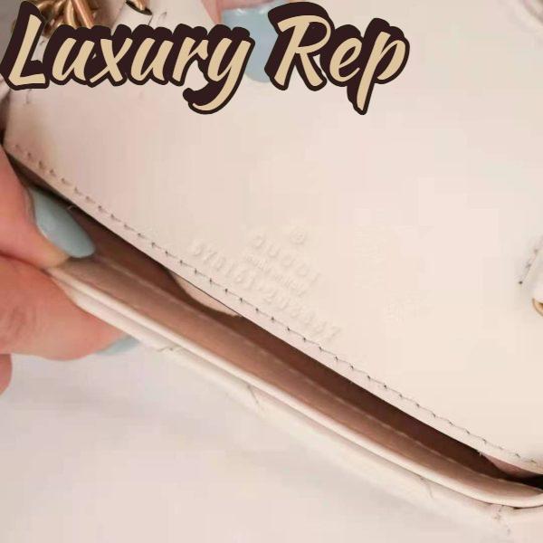 Replica Gucci GG Women GG Marmont Matelassé Leather Super Mini Bag White Matelassé Chevron 14