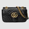 Replica Gucci GG Women GG Marmont Matelassé Leather Super Mini Bag-Red 13