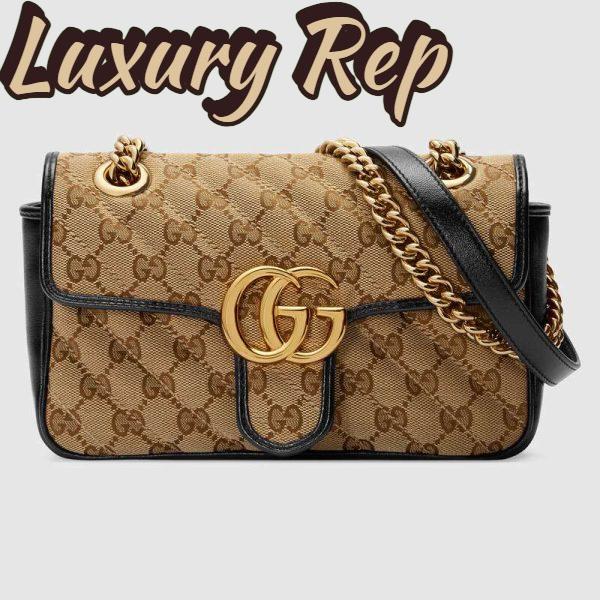 Replica Gucci GG Women GG Marmont Mini Bag Beige Original Canvas 2