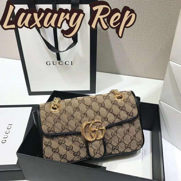 Replica Gucci GG Women GG Marmont Mini Bag Beige Original Canvas 3
