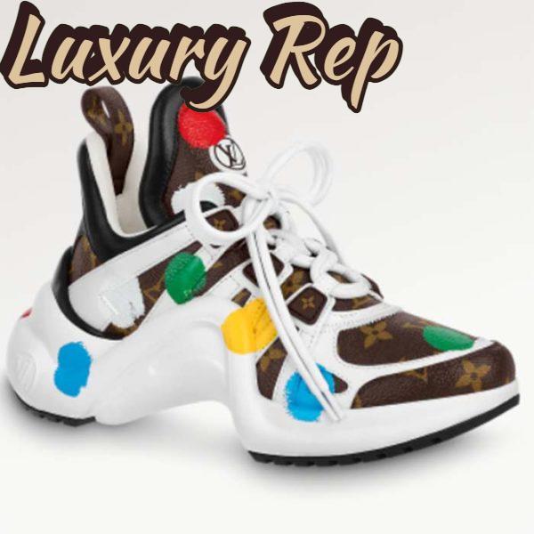Replica Louis Vuitton Unisex LV x YK Archlight Sneaker Cacao Brown Patent Monogram Canvas Calf Leather