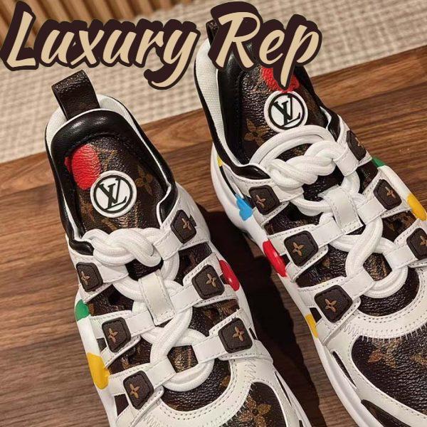Replica Louis Vuitton Unisex LV x YK Archlight Sneaker Cacao Brown Patent Monogram Canvas Calf Leather 9