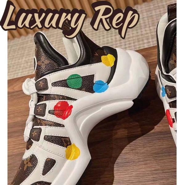 Replica Louis Vuitton Unisex LV x YK Archlight Sneaker Cacao Brown Patent Monogram Canvas Calf Leather 10