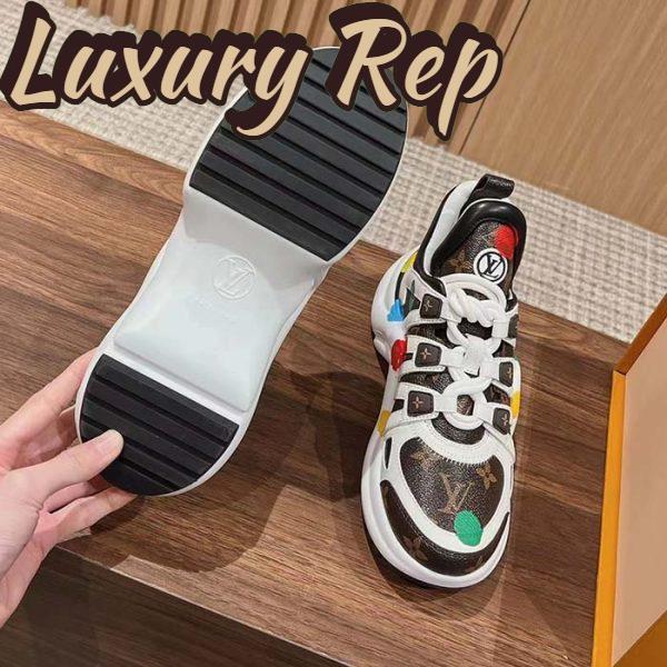 Replica Louis Vuitton Unisex LV x YK Archlight Sneaker Cacao Brown Patent Monogram Canvas Calf Leather 11