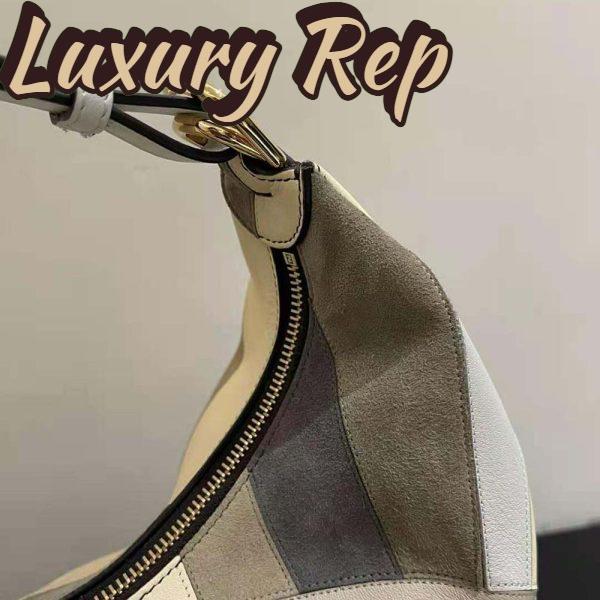 Replica Fendi Women Fendigraphy Medium Leather Bag with Multicolor Inlay 7