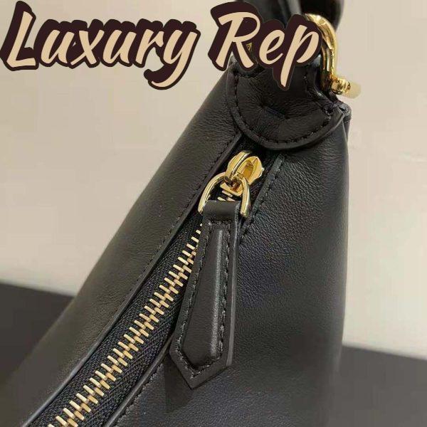 Replica Fendi Women Fendigraphy Small Black Leather Bag-Black 9